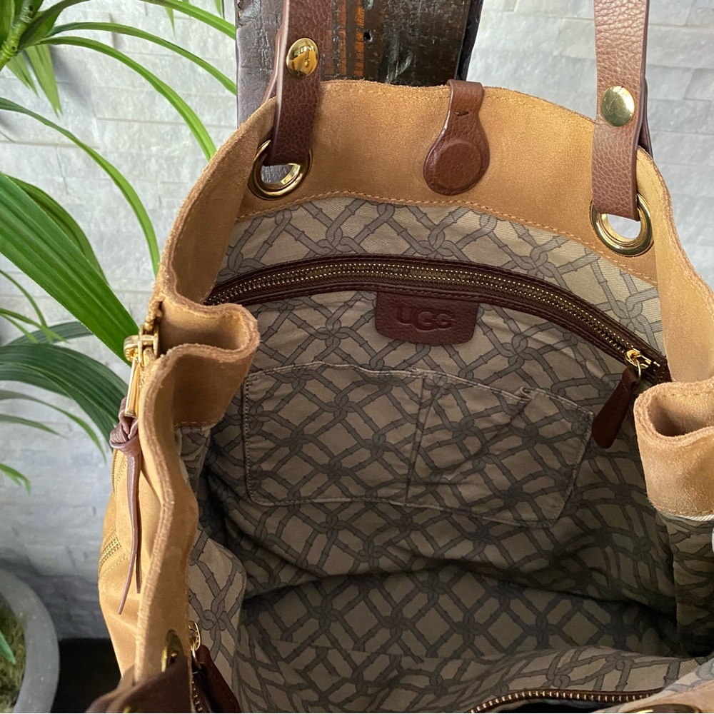 UGG Chestnut Suede “Sheldon” Tote Bag - Picture 8 of 14